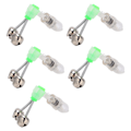 Miniatyrbillede 3 af 8: 5 Twin Spiral Bell Bidalarm med 5 LED-lys Natfiskespø Clamp Tip Clip Bell Ring