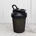 Miniatyrbillede 2 af 8: 400ml Protein Shaker Beholder Lækagesikker Protein Pulver Shaker Flaske med Vægt og Rustfrit Vispbold til Fitness Sport Sort
