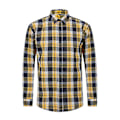 Miniatyrbillede 1 af 5: Ternet Skjorte til Mænd, Casual, Knapper, Langærmet, 3XL, Gul, Blå, Hvid