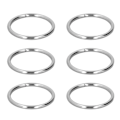 Miniatyrbilde 1 av 7: 50 stk metallringer holdbar robust jern multifunksjonell skinnende lys farge metall o-ringer for DIY-prosjekter 32x3 mm sølv