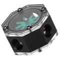 Miniatyrbilde 6 av 8: Vannstrømmåler Transparent Akryl Octagonal Metall Datamaskin Vannkjølt Reometer