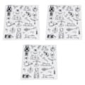 Miniatyrbilde 2 av 8: 3 stk. Klare Stempler Julemønster TPR Transparent DIY Scrapbooking Stempler for Preging av Kort