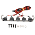 Miniatyrbilde 1 av 8: RC Taklampe LED Lys Firkantet Taklampe DIY Frontlys for SCX10 1/10 RC Bil Crawler 5 Lys