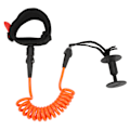 Miniatyrbillede 4 af 8: 5,5 mm 4 fods Paddle Board Håndledsrem Elastisk TPU Håndleds Surfkoppel Stand Up Paddle Leash til Surfbræt Orange