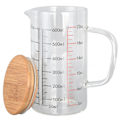 Miniatyrbild 3 av 8: Glasmätkopp V-format munstycke Klarskala Bekvämt grepp Borosilikatglas kaffekoppar 600 ml