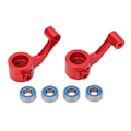Miniatyrbild 1 av 8: 2st RC-styrblock Aluminiumlegering Porös design Reducerar vibrationer Praktisk RC bildelar för ECX 2WD 1/10 Röd