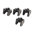 Miniatyrbilde 7 av 8: 4 stk RC Link Mount Messing Stabil Rustfri RC Oppgraderingsdeler for Axial SCX10 II AR44 Aksler 1/10 Svart
