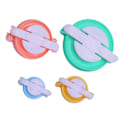 Miniatyrbillede 2 af 7: 4 stk Pom Pom Maker i forskellige størrelser Pom Maker Tool Set til DIY Uldgarn Strikning Håndværksprojekt