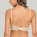 Miniatyrbillede 4 af 5: Trådløs Deep V U-formet Push Up Lace BH - Beige 2XL