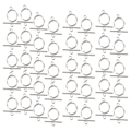 Miniatyrbild 8 av 8: 40 set Alloy OT-spänne Gör-det-själv-prydnader Armband Halsband Tillbehör SmyckenstillbehörSilver