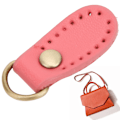 Miniatyrbillede 6 af 8: 4 stk Taske Spænde Ko Split Læder DIY Håndlavet Syning Taske med Bronze Beslag (Rosa)