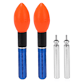 Miniatyrbillede 1 af 8: 2 stk LED fiskeflodder og bobbers Plast Natfiskeri Glow Bobbers Float Lys Tilbehør Blå