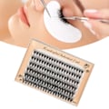 Miniatyrbild 6 av 8: Lash Clusters Simulering Mixed Handcrafted Mjuk Lättvikt Tät DIY Ögonfransförlängning för makeup