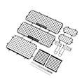 Miniatyrbild 3 av 8: RC Metal Window Mesh Simulering Utsökt Förhindra repor RC Defender Window Guard för Traxxas TRX4 RC Cars