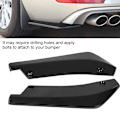 Miniatyrbild 7 av 8: 2 st Bil bakre stötfångare Läpp Anti krasch Spoiler Canard Diffuser Wrap Angle Splitter