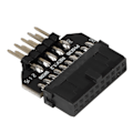 Miniatyrbillede 2 af 8: USB Moderkortsdeler Motherboard Usb2.0 9-pins til Usb3.0 19-pins frontpanel Forbindelseshunkontaktkonverteringsadapter
