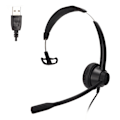 Miniatyrbillede 1 af 8: Enkelt øretelefonheadset USB Business Headset med støjreducerende mikrofon til Call Center