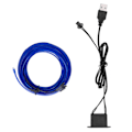 Miniatyrbillede 7 af 8: 3 meter / 9,8 fod USB bil stemningslys Fleksibel LED-lysstribe Bils interiør dekorativ lampe