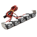 Miniatyrbilde 5 av 8: RC Taklampe LED Lys Firkantet Taklampe DIY Frontlys for SCX10 1/10 RC Bil Crawler 5 Lys