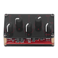 Miniatyrbillede 4 af 8: Mini Stereo Mixer 4 Indgange 1 Udgange 4 Kanaler Bærbar Stereo Linjemixer Kompakt Lydmixer til Studie Scene Små Klubber Bar 100 til 240V Rød EU Stik
