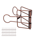Miniatyrbillede 8 af 8: 30 stk. Wire Binder Clips 5 cm Hul Strong Clamping Multi Purpose Små Binder Clips til Noter Billetter Papirer Lilla Bronze