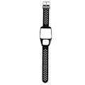 Miniatyrbilde 1 av 8: Smartklokke-reim Silikonarmbånd Dobbelfarget med stiftspenne for TOMTOM Runner3 Adventurer (svartgrå)