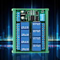Miniatyrbild 4 av 7: 12V 8Channel RS485 Relay PLC Expansion Board för RTU Protocol Remote Control(R4D8A08 R avec botier pour rail DIN)