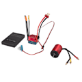 Miniatyrbild 2 av 8: 3800KV Borstlös Motor S35A ESC Combo med ESC Programmeringskort Hög Vridmoment Borstlös Combo Set för 1/14 för 1/16 RC Bil