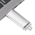 Miniatyrbilde 8 av 8: USB Minne OTG Flash Drive 2 i 1 Thumb U Disk USB2.0 Datatilbehør 64GB