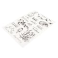Miniatyrbilde 4 av 8: 4 stk. klare stempler DIY Interessant gjenbrukbart TPR-materiale Gjennomsiktig utseende Preging Scrapbooking-verktøy