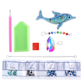 Pikkukuva 1 / 7: Timanttimaalausriipus DIY Crystal Dolphin Tuulikello 5D Timanttimaalausriipus Koristelahja