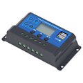 Miniatyrbild 7 av 8: Solar Charge Controller LCD automatisk identifiering med 5V Smart 2 USB-port 20A 12V 24V