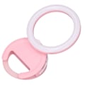 Miniatyrbilde 4 av 8: Klips på Ringlys for telefon 180 graders rotasjon 3 farger LED Selfie Ringlys for telefon Tabletter Bærbare datamaskiner Rosa