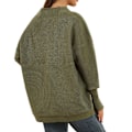 Miniatyrbilde 6 av 7: Langarmet genser Dame Høst Vinter Pustende Løstsittende Casual Elegant Ensfarget Strikket Pullover Topper OD Grønn XS