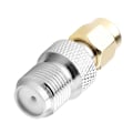 Miniatyrbilde 4 av 7: 2 stk SMA hann til F hunn RF koaksialadapter Rett koblingskontakt