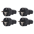 Miniatyrbillede 4 af 8: 4 stk EU 2-stikkontakt til IEC320 C13 Strømadapter Professionel EU til C13 Strømkontakt Adapter til bærbar printer EU Stik 100‑250V