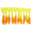Miniatyrbilde 5 av 8: 10 stk Fiske Soft Lures Dobbel Haler Design Myk Levende Utseende Spiral Stripe Fiske Lures for FiskeA
