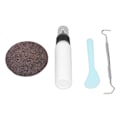 Miniatyrbillede 2 af 8: Picking Rock Kit Latex Padding Flad Rund Sten DIY Afslappende Lindring Pick Rock Legetøj til Voksne Teenagere Børn Hvid Latex