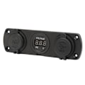 Miniatyrbillede 4 af 8: 3-i-1-laderudtag Panel Dobbelte USB-udtag Panel Cigarettænderudtag LED Digital Voltmeter til Lastbil Marine RV