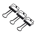 Miniatyrbillede 3 af 8: 80 stk. hule bindeklips 1,8 cm robuste metal hule stærke klemmer papirklemmer til hjemmekontor studie sort