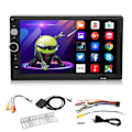 Miniatyrbillede 1 af 8: 7-tommer bilradio Stereo 1Din touchskærm WiFi-navigation Bluetooth USB med RDS Bakkamera til Android 9.1 1+16GB