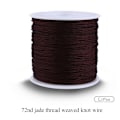 Pikkukuva 1 / 5: 100M x 0,8 mm Nylon Kiinalainen Solmu Naru Rattail Makrame Shamballa Lanka Kahvi