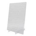 Miniatyrbilde 8 av 8: Akryl Pegboard Displaystativ Transparent Smykkeorganisering Håndverksshow Pegboard Stativ for Øredobber