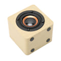 Miniatyrbillede 5 af 8: Bluetooth-højttaler Multifunktionel retro trådløs Bluetooth-højttaler til hjemrejser udendørs Gul trækorn