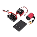 Pikkukuva 1 / 8: Vedenkestävä RC S3650 5200KV harjaton moottorisarja 60A harjattoman ESC-ohjelmointilevyn ja jäähdytyselementin kanssa 1/10 RC-autolle