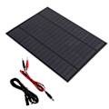 Miniatyrbild 2 av 8: 5W 18V Solpanel Hög Effektivitet DC-Utgång Bärbar Utomhus Batteriladdare för Ljus Elektrisk Fläkt