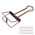 Miniatyrbillede 3 af 8: 30 stk. Wire Binder Clips 5 cm Hul Strong Clamping Multi Purpose Små Binder Clips til Noter Billetter Papirer Lilla Bronze