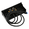 Miniatyrbillede 5 af 8: 5,25-tommer frontpanel 2-ports USB-port Optisk enhed Frontpanel USB 3.0 til 19-bens metal optisk enhedsskuffe til PC Computerkabinet