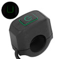 Miniatyrbild 2 av 8: 22mm Motorcykelstyre Switch Control Button Vattentät Universal för Strålkastargrön
