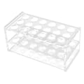 Miniatyrbilde 5 av 7: Reagensglassstativ i akryl for 17 mm rør, 18 hull, transparent, sentrifugerørstativ for 10 ml og 15 ml rør